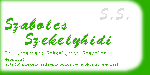 szabolcs szekelyhidi business card