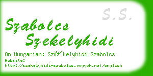 szabolcs szekelyhidi business card